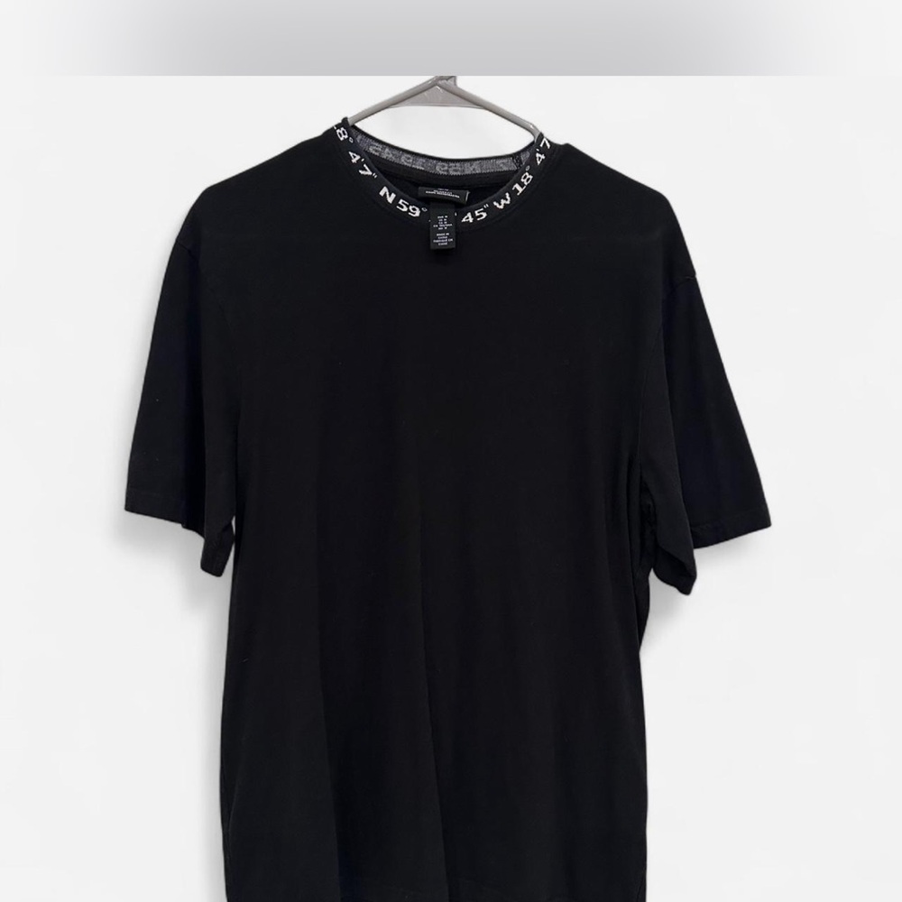 H&M Black T-Shirt with White Lettering